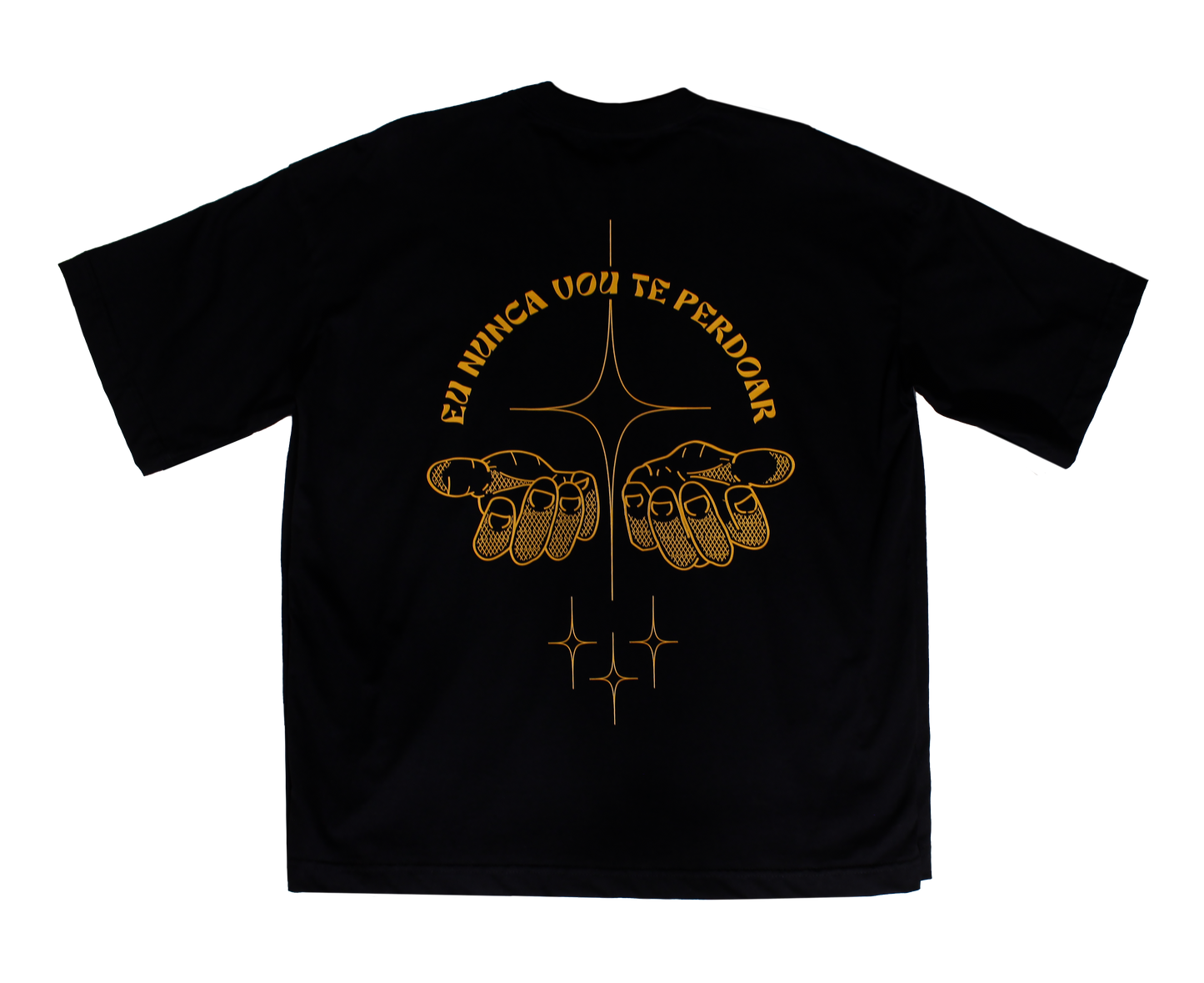 Camiseta Anistia oversized - "Eu nunca vou te perdoar"