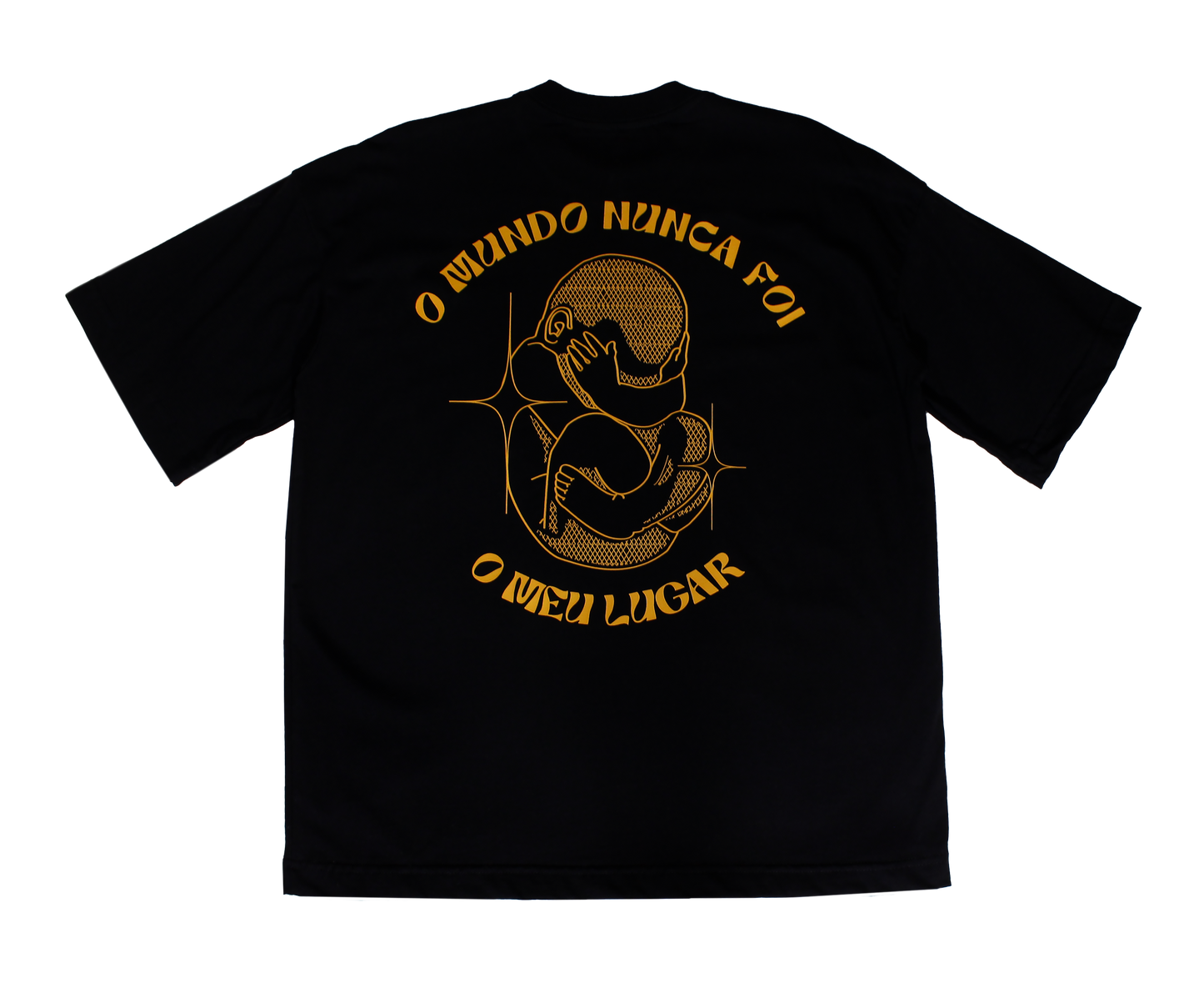 Camiseta Anistia oversized - "O mundo nunca foi o meu lugar"