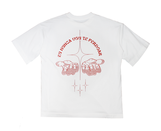 Camiseta Anistia oversized - "Eu nunca vou te perdoar"