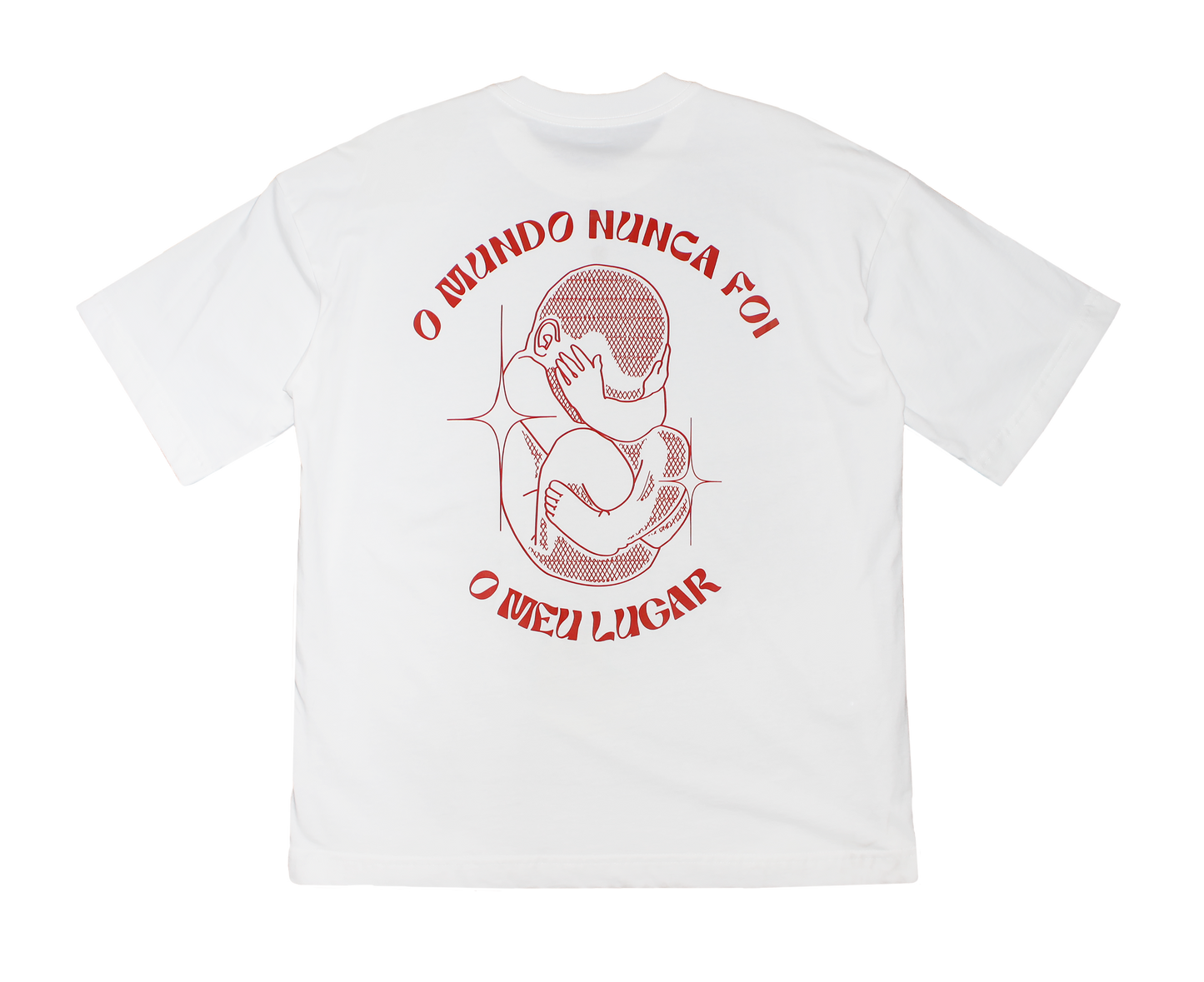 Camiseta Anistia oversized - "O mundo nunca foi o meu lugar"
